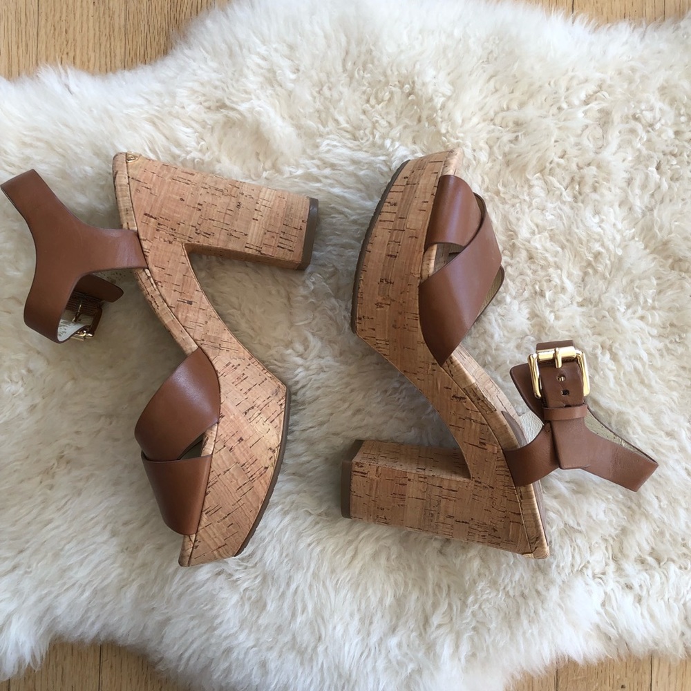 MICHAEL Michael Kors Brown Vintage Block Heels - Picture 1 of 8